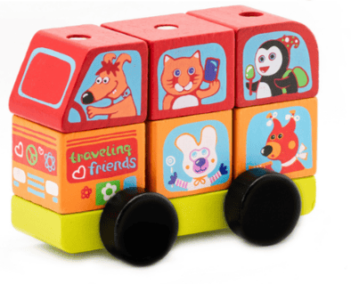 MINI LASTBIL BUSS BIL TRÄDJUR HJUL