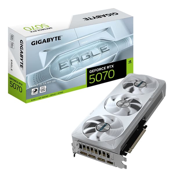 GIGABYTE RTX 5070 EAGLE OC ICE 12GB Grafikkort Vitt, GDDR7