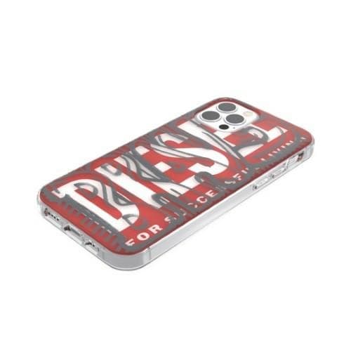Diesel Snap Case Clear AOP iPhone 12 ProMax Puna-Harmaa 42568