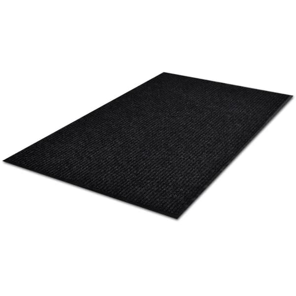 vidaXL PVC dørmåtte 90 x 120 cm sort