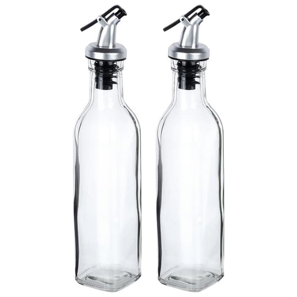 Glasflaskor för olja och ättika med dosöppnare 250 ml 2-pack