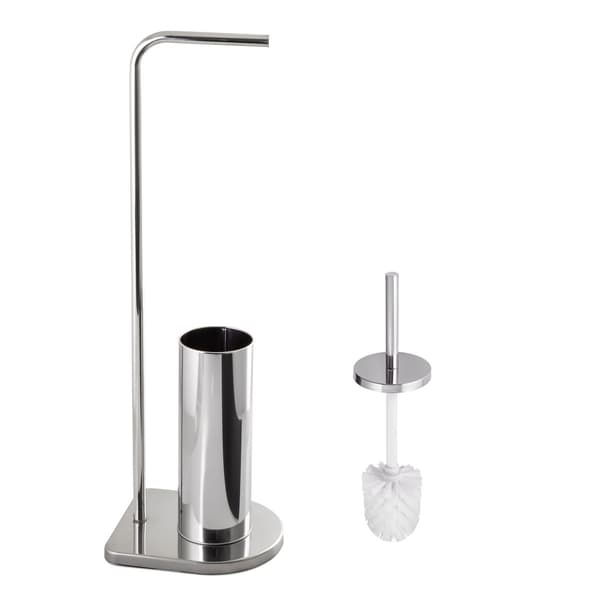 Toiletpapir- og toiletbørsteholder AWD INTERIOR 1981 sølv rustfrit stål