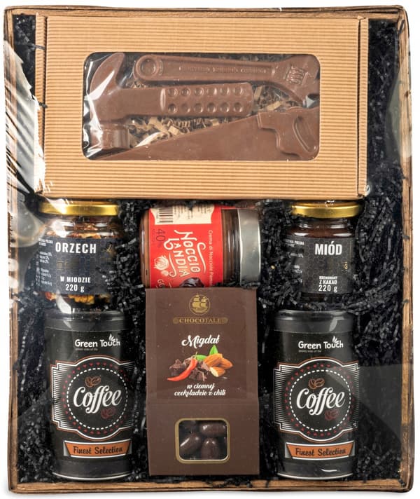 Gavekurv til fars dag gave chokolade kaffe