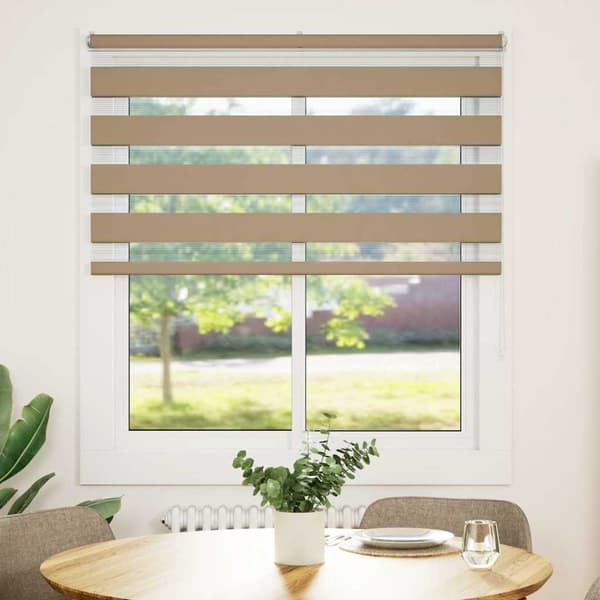 vidaXL Zebrarullgardin, 135x100 cm, Tygbredd 130,9 cm, Polyester