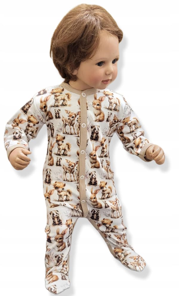 3-pak børneheldragter i størrelse 98 med trykknapper