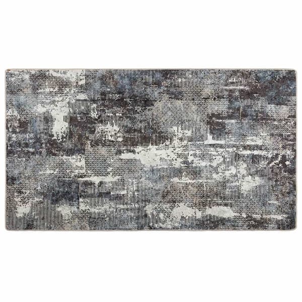 vidaXL vaskbart tæppe, farverigt, 80x150 cm, skridsikkert