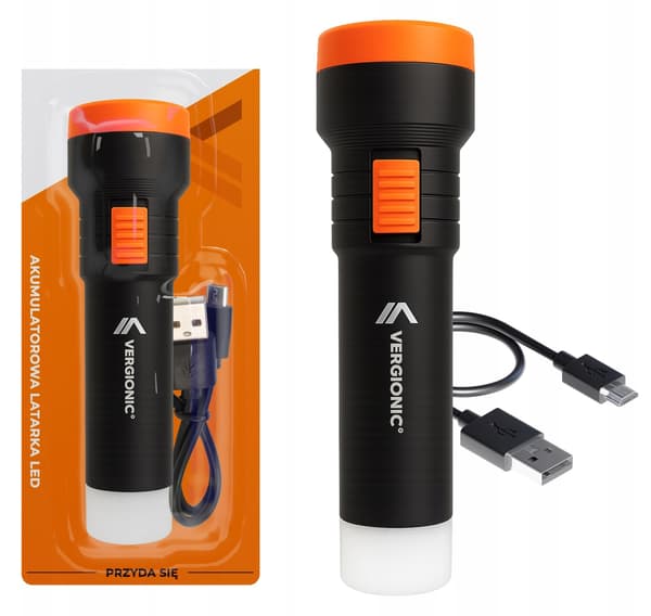MiniUSB 2xLED genopladelig lommelygte