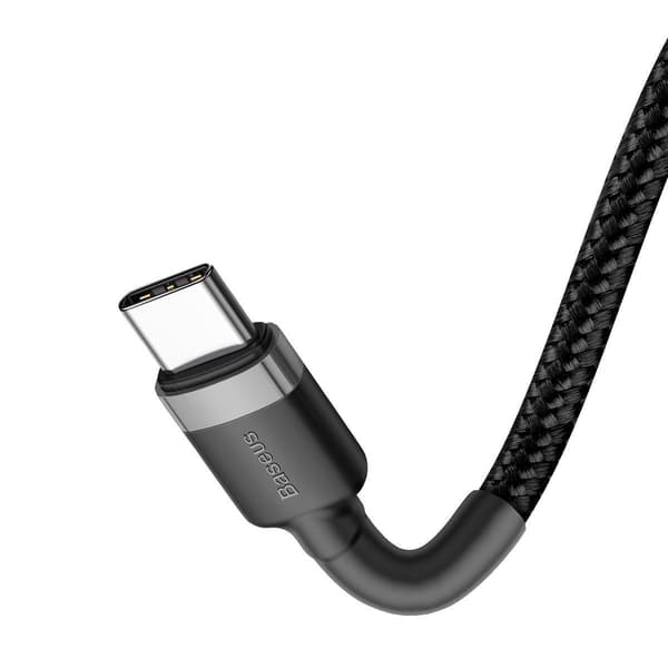 Baseus Cafule PD 2.0, QC 3.0, 60W USB-C - USB-C PD -kaapeli, 2m (musta-harmaa)