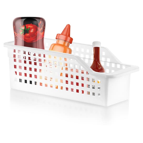 Organizer för kylskåp vit 34,5x13x11,5 cm