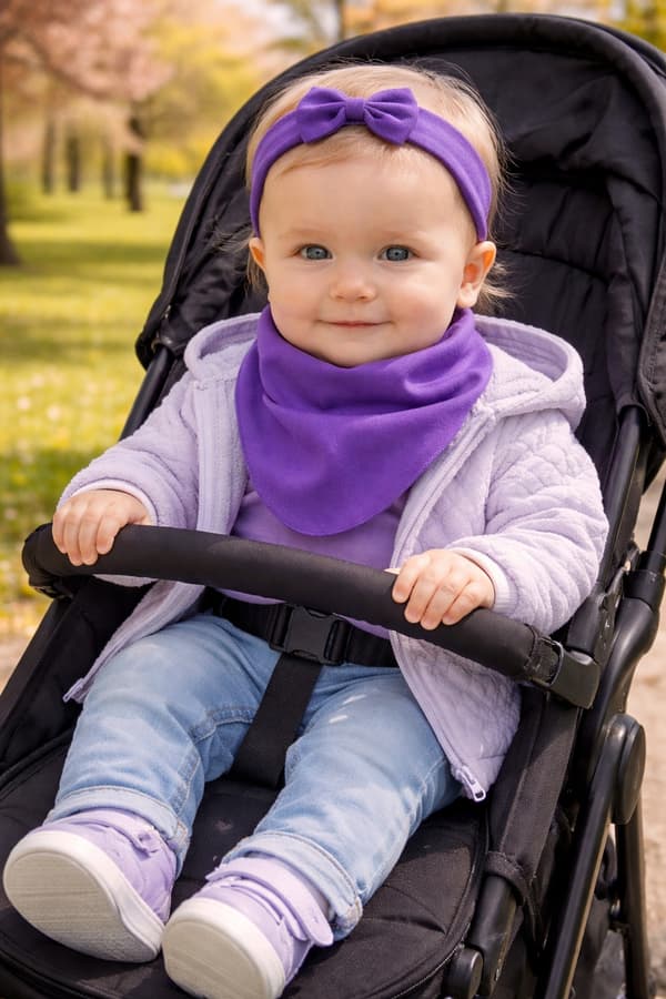 Triangulär halsduk bomullsbandana lila