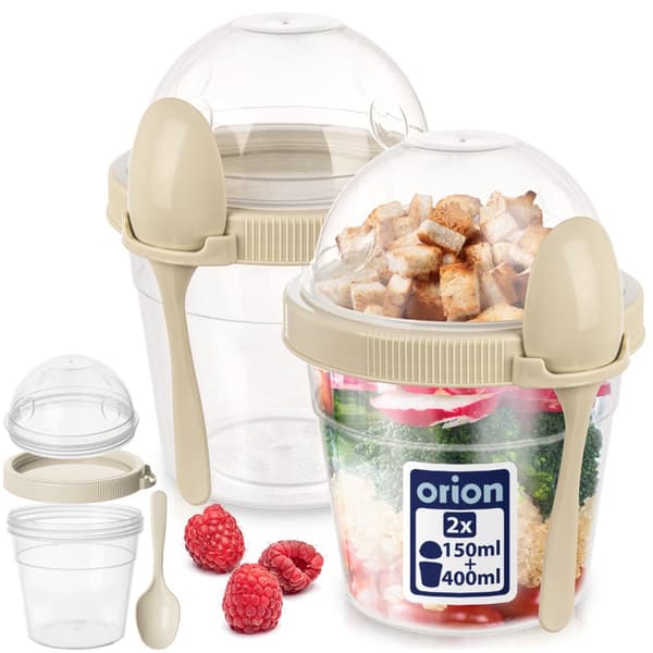Yoghurtkopp med sked lunchlåda 400 ml 2 st