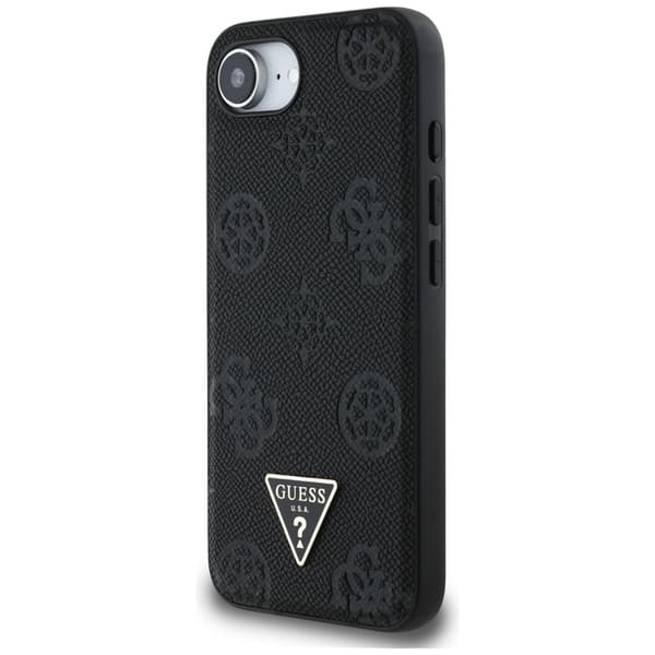 Guess Grained Hot Stamp Peony Triangle Logo MagSafe - iPhone 16e cover (sort)