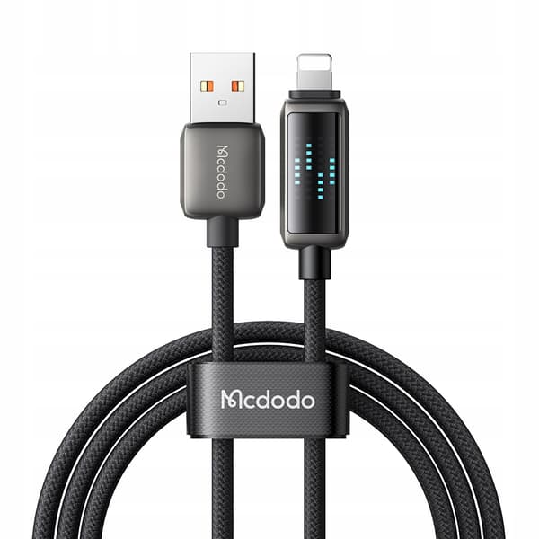 MCDODO Laddare USB Lightning Kabel Snabbladdning för iPhone 1M LED