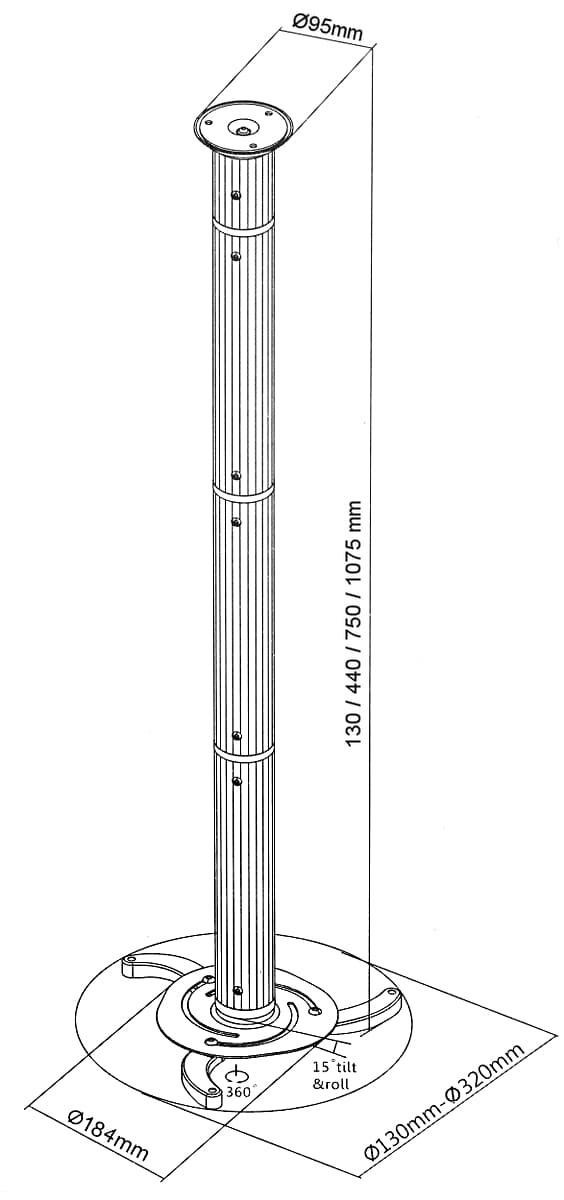 BRATECK-PRB-3 PROJEKTORBESLAG