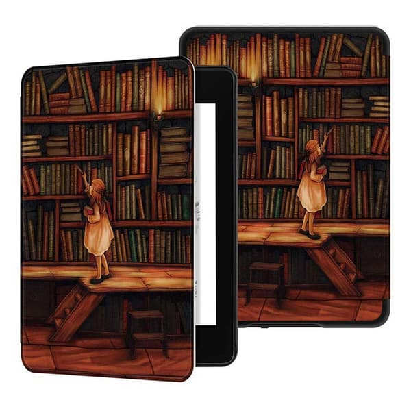 Kindle Paperwhite 4 Smart Case (Library Girl)