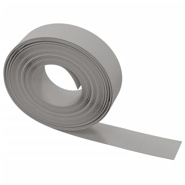 vidaXL Trädgårdskant, Grå, 10 m, 15 cm, Polyeten
