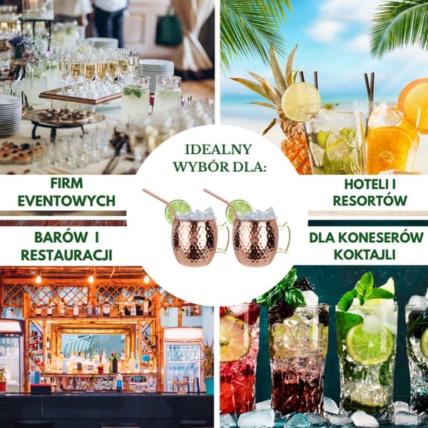 STÅLMUSSAR 500 ml FÖR DRYCKER MOSCOW MULE KINGHOFF KH-2000