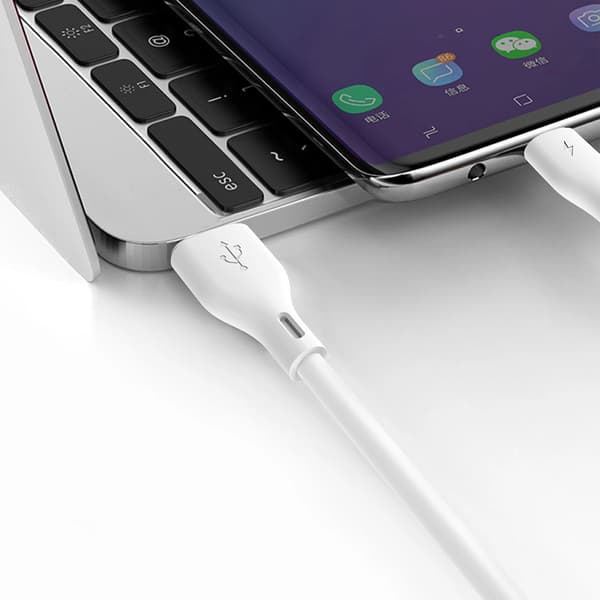 Dudao L2L USB-A / Lightning 3A -kaapeli 2m - Valkoinen