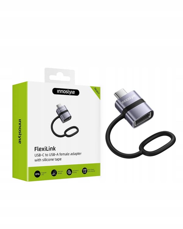 INNOSTYLE ADAPTER USB-A 3.0 TILL USB-C TILL USB TYP C 3A 5GBPS OTG