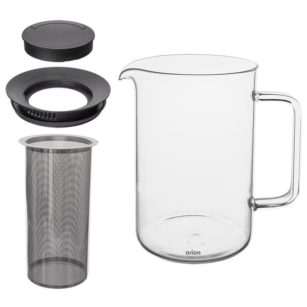 Glas te-kande med infuser, varmebestandig, 1,55 l