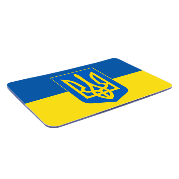 Ukrainan lipun ja vaakunan jääkaappimagneti