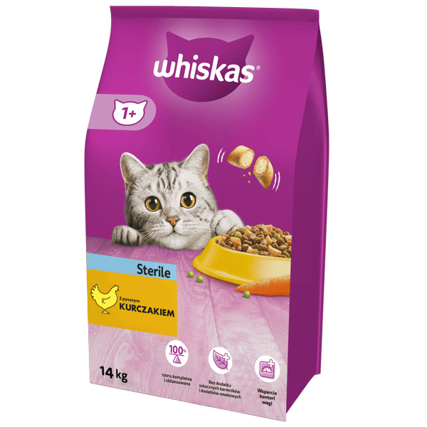Whiskas Steril Kylling 14 kg