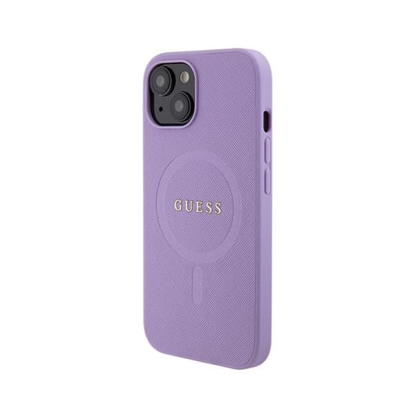 Guess Saffiano MagSafe - iPhone 15 cover (lilla)