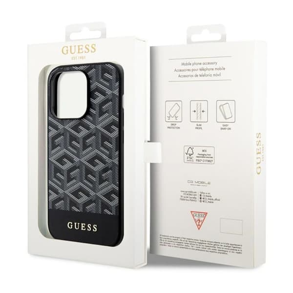 Guess GCube Stripes MagSafe - iPhone 14 Pro cover (sort)