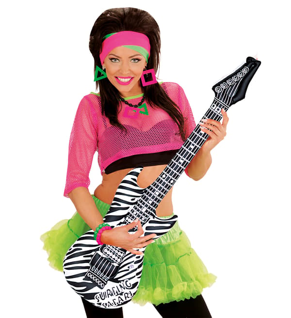 Oppustelige Guitarstjerner Rock Disco 80'erne 105cm