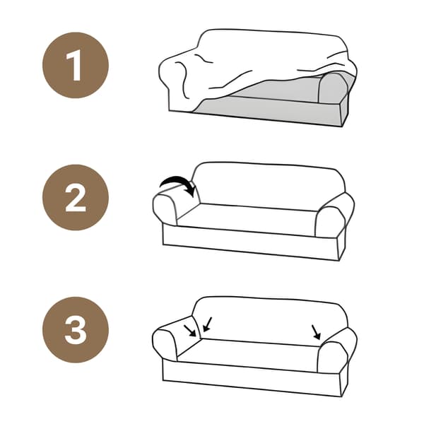 Betræk til sofa, 3-personers sofa, elastik, flaskegrøn