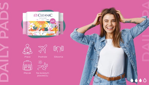 035572 HH Cleanic Blød Dag Sanitetsbind 10 stk (folie)