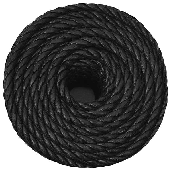 vidaXL arbejdsreb, sort, 10 mm, 500 m, polypropylen