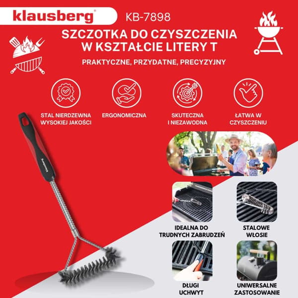 TERÄSHARJA GRILLIN PUHDISTUKSEEN GRILL KLAUSBERG KB-7898