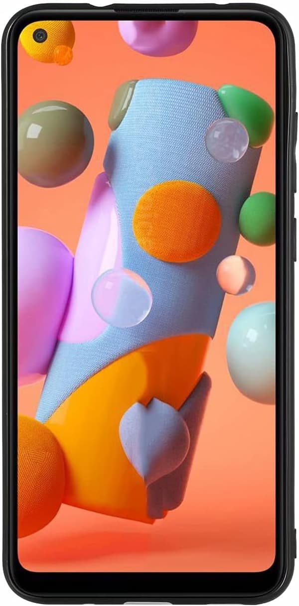 Etui til Samsung Galaxy A21, sort + hærdet glas.