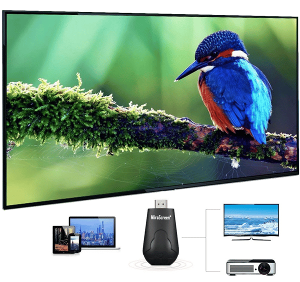 MiraScreen K4 sort 2.4GHz AirPlay MiraCast DLNA