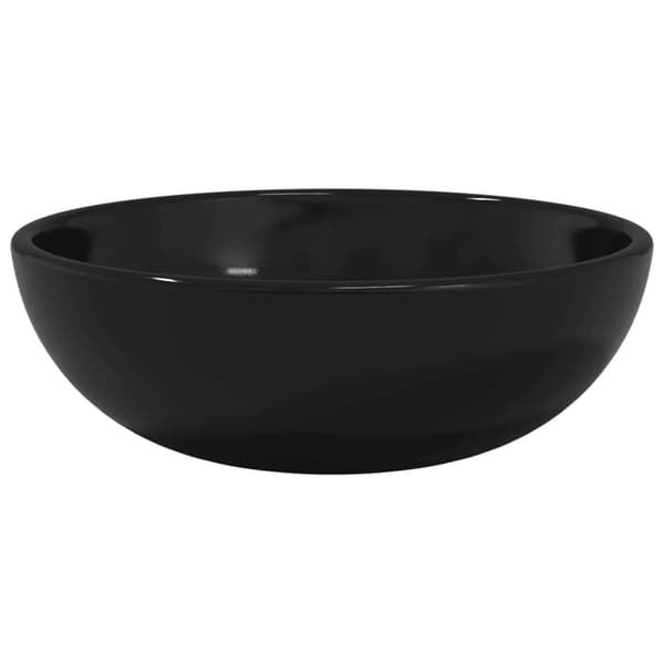 vidaXL håndvask i hærdet glas 35x12 cm sort