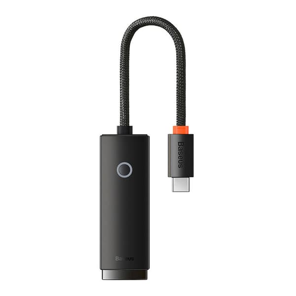 Baseus Lite -sarjan USB-C - RJ45 -verkkosovitin (musta)