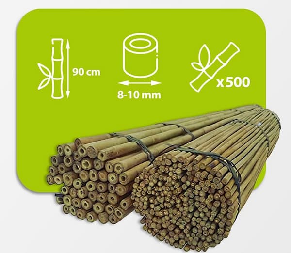 Bambustolpar 90 cm 8/10 mm /500 st/