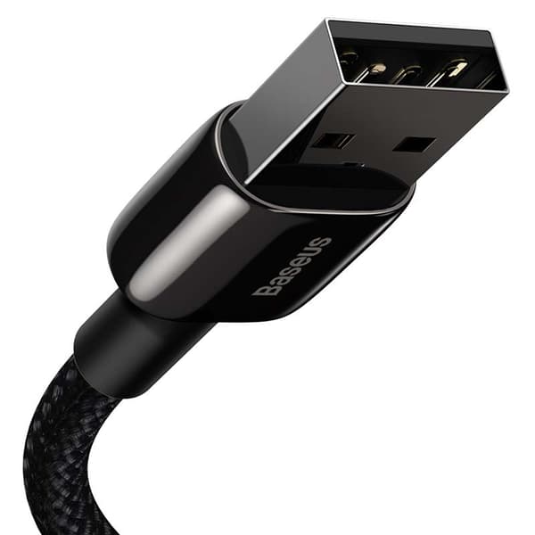 Baseus Tungsten Gold USB-Lightning-kaapeli, 2.4A, 1m (musta)