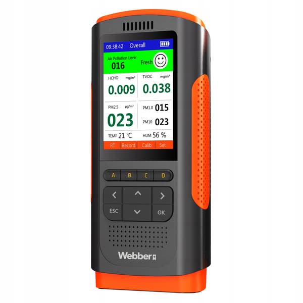 Webber UP900 7-i-1 luftkvalitetsstation PM2.5 PM10 HCHO TVOC USB