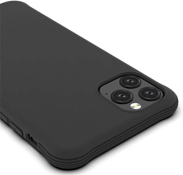 APPLE IPHONE 11 PRO SKAL MED SOLID SILIKON SVART BAKSIDA A2160