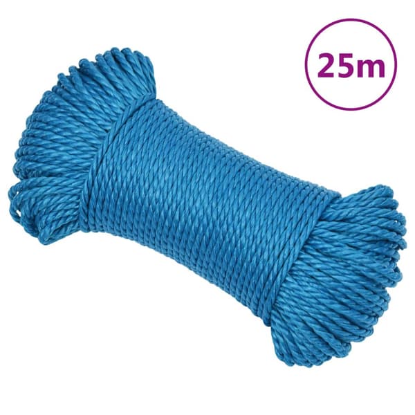 vidaXL Arbetsrep, Blå, 8 mm, 25 m, Polypropylen