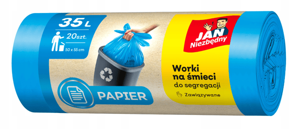 JAN NIEZBĘDNY SOPPSÄCKAR 35L 20x BLÅ