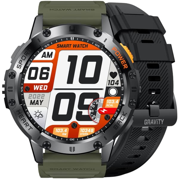 GRAVITY GT22-5 SMARTKLOCKA FÖR HERR – AMOLED, EXTRA ARMBAND (sg030e)