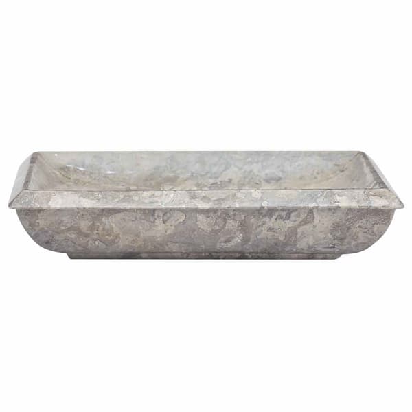 vidaXL Handfat, grått, 50x35x10 cm, marmor