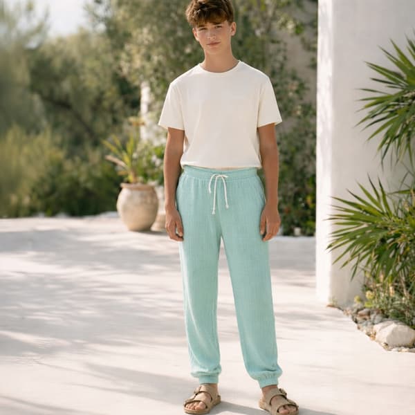 Børne muslinshorts 152 børne sommerbukser til sommer mintgrøn