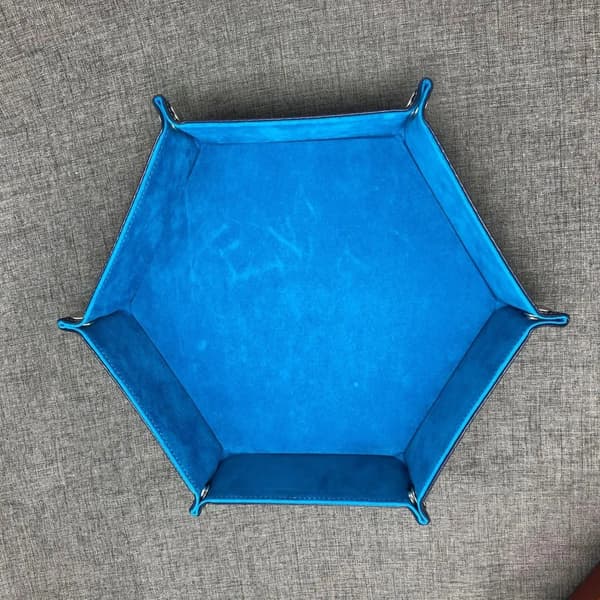 Tärningsbricka i sammet i läder Elf Lake RPG 17 cm