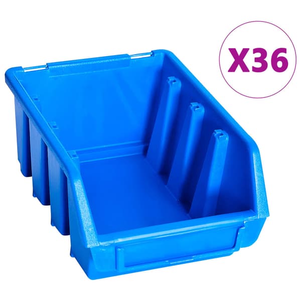 vidaXL 96-delad väggpanelorganisatör blå