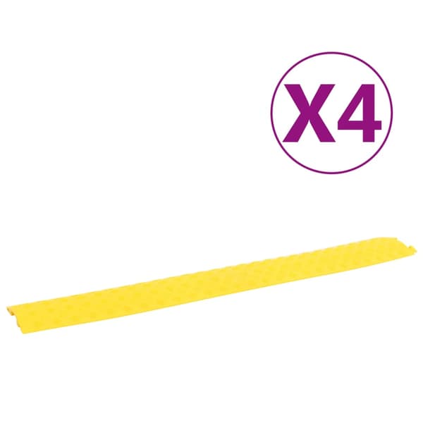 vidaXL kabelramper, 4 stk., 98,5 cm, gul