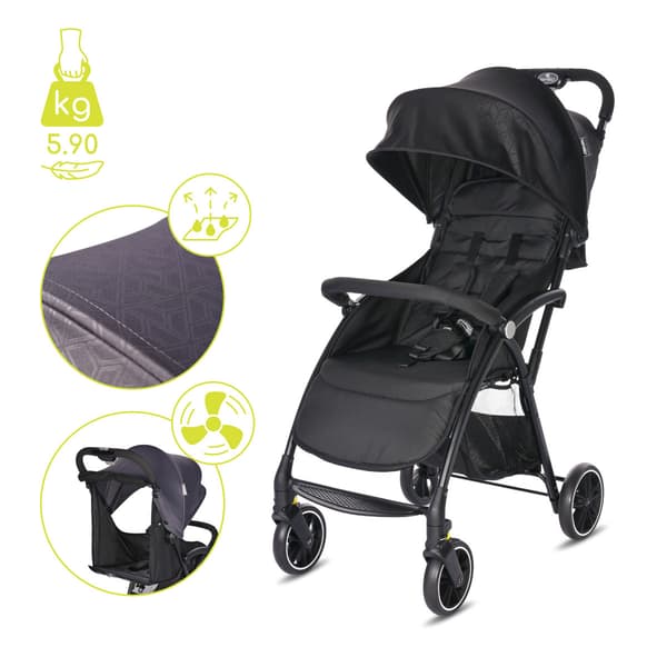Lorelli Fresh - lastenrattaat jopa 22 kg | Musta Jasper
